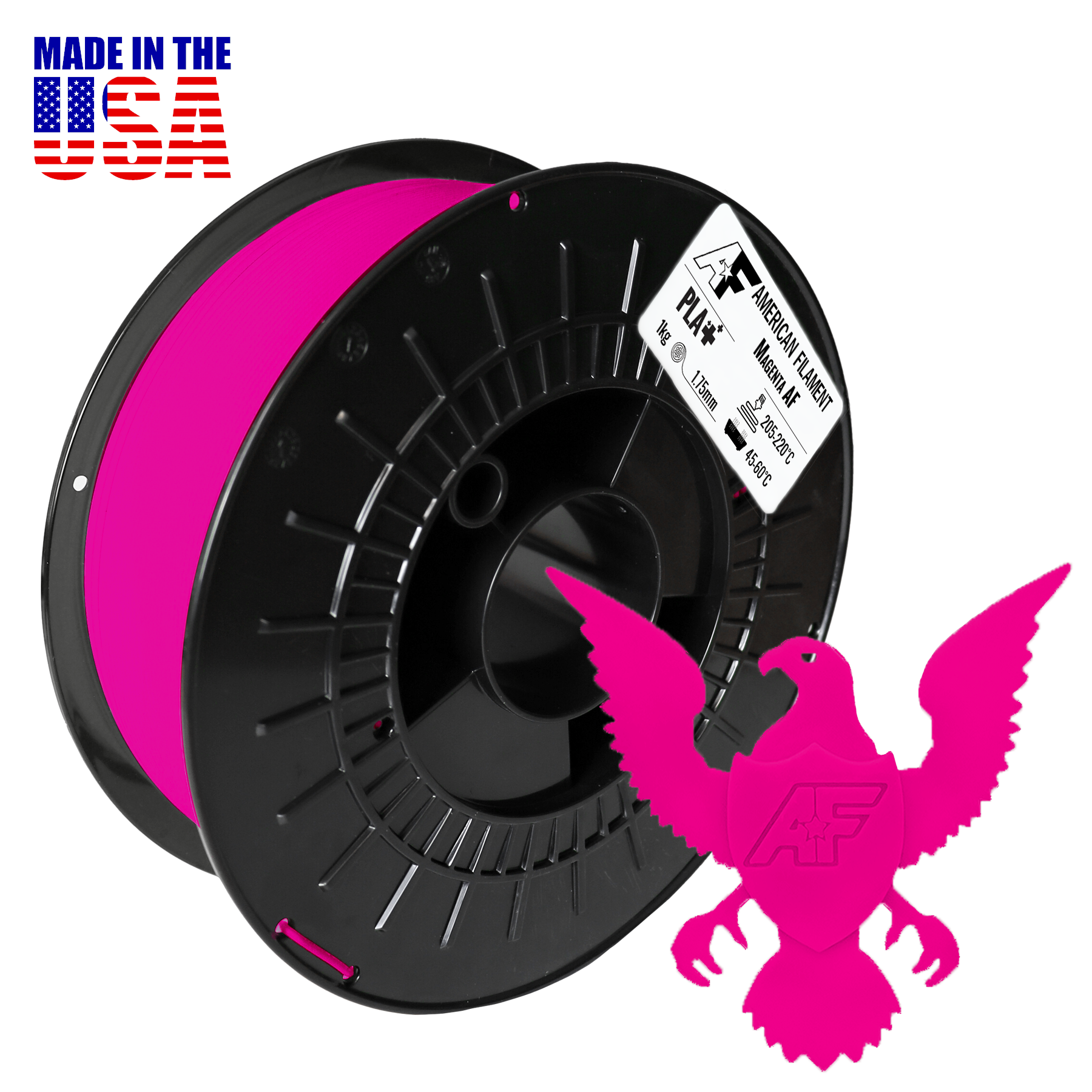 Magenta AF 1.75mm PLA+ Filament for Color Lithophanes